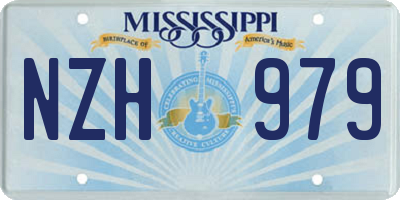 MS license plate NZH979
