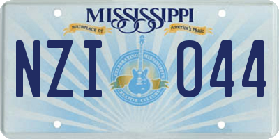 MS license plate NZI044