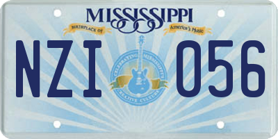MS license plate NZI056