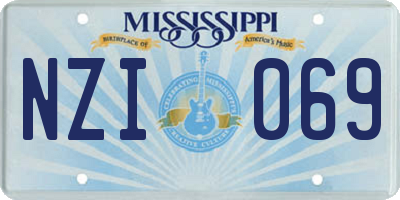 MS license plate NZI069