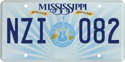 MS license plate NZI082