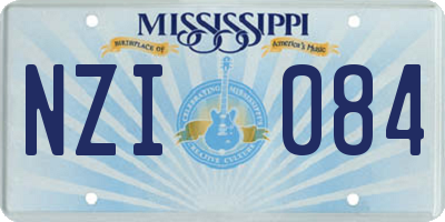 MS license plate NZI084