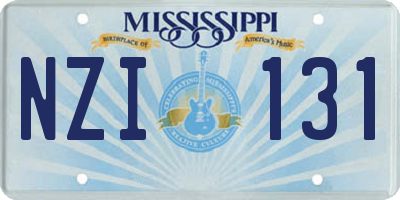MS license plate NZI131