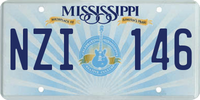 MS license plate NZI146