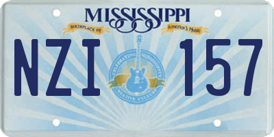 MS license plate NZI157