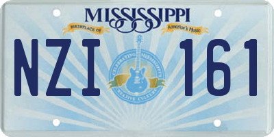 MS license plate NZI161