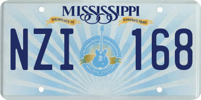 MS license plate NZI168