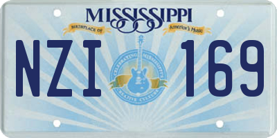MS license plate NZI169