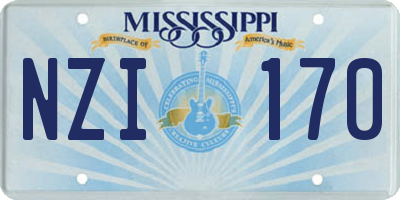 MS license plate NZI170