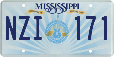 MS license plate NZI171