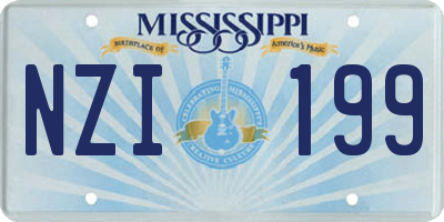 MS license plate NZI199