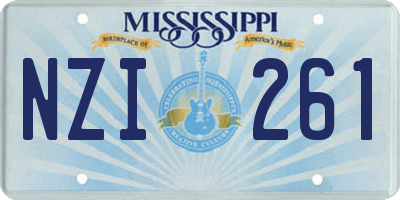 MS license plate NZI261