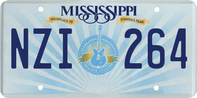 MS license plate NZI264