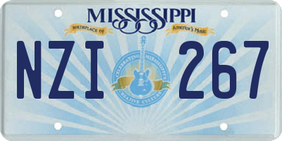 MS license plate NZI267