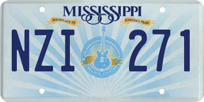 MS license plate NZI271