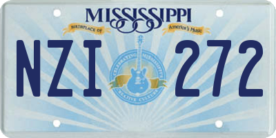 MS license plate NZI272