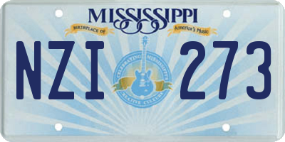 MS license plate NZI273