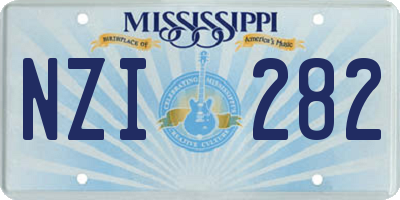 MS license plate NZI282