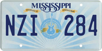 MS license plate NZI284