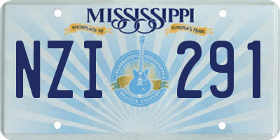 MS license plate NZI291
