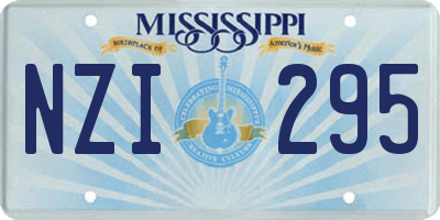 MS license plate NZI295