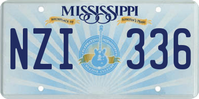 MS license plate NZI336