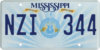 MS license plate NZI344