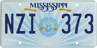 MS license plate NZI373