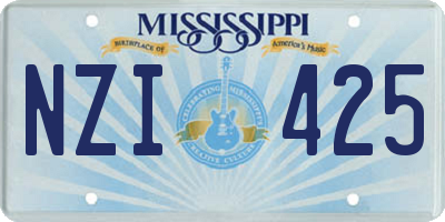 MS license plate NZI425