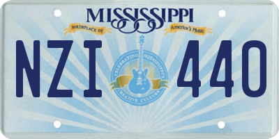 MS license plate NZI440