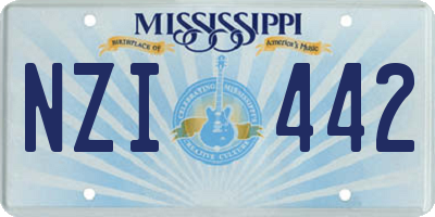 MS license plate NZI442