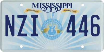 MS license plate NZI446