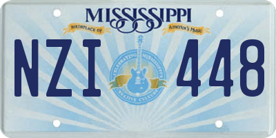 MS license plate NZI448