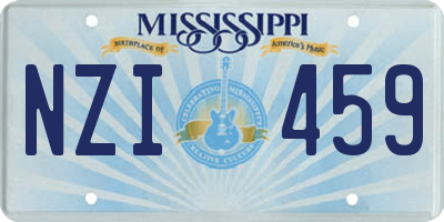 MS license plate NZI459