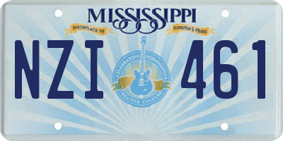 MS license plate NZI461