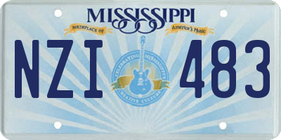 MS license plate NZI483