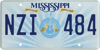 MS license plate NZI484