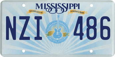 MS license plate NZI486