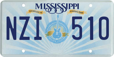 MS license plate NZI510