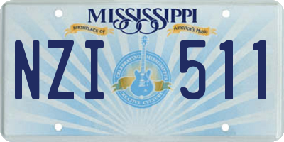 MS license plate NZI511