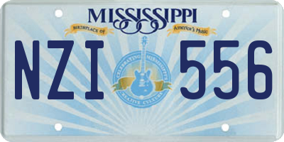 MS license plate NZI556