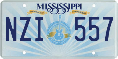 MS license plate NZI557
