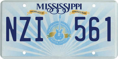 MS license plate NZI561