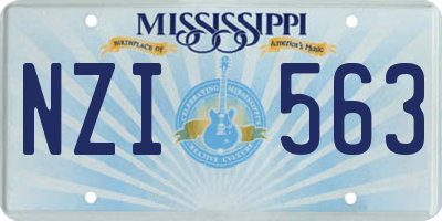 MS license plate NZI563