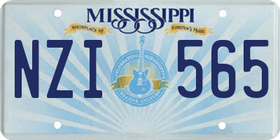MS license plate NZI565