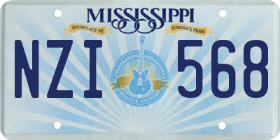 MS license plate NZI568