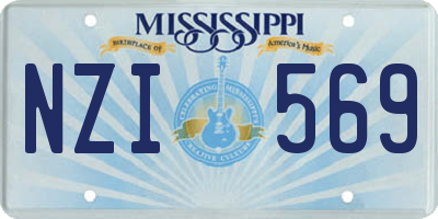 MS license plate NZI569