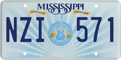 MS license plate NZI571