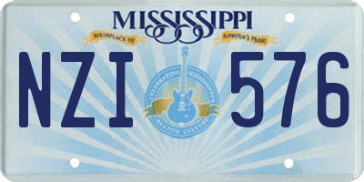 MS license plate NZI576
