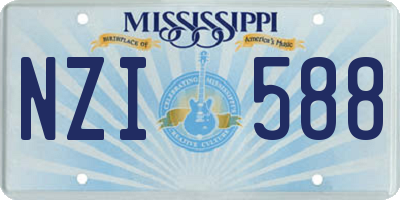 MS license plate NZI588